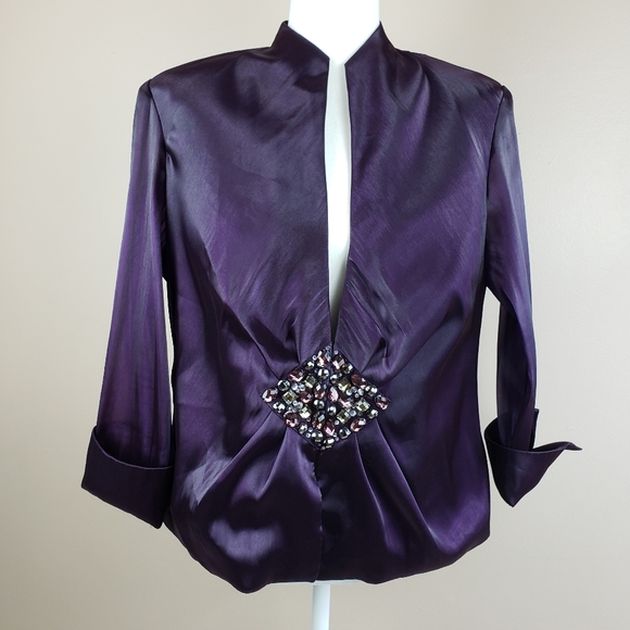 purple evening jacket